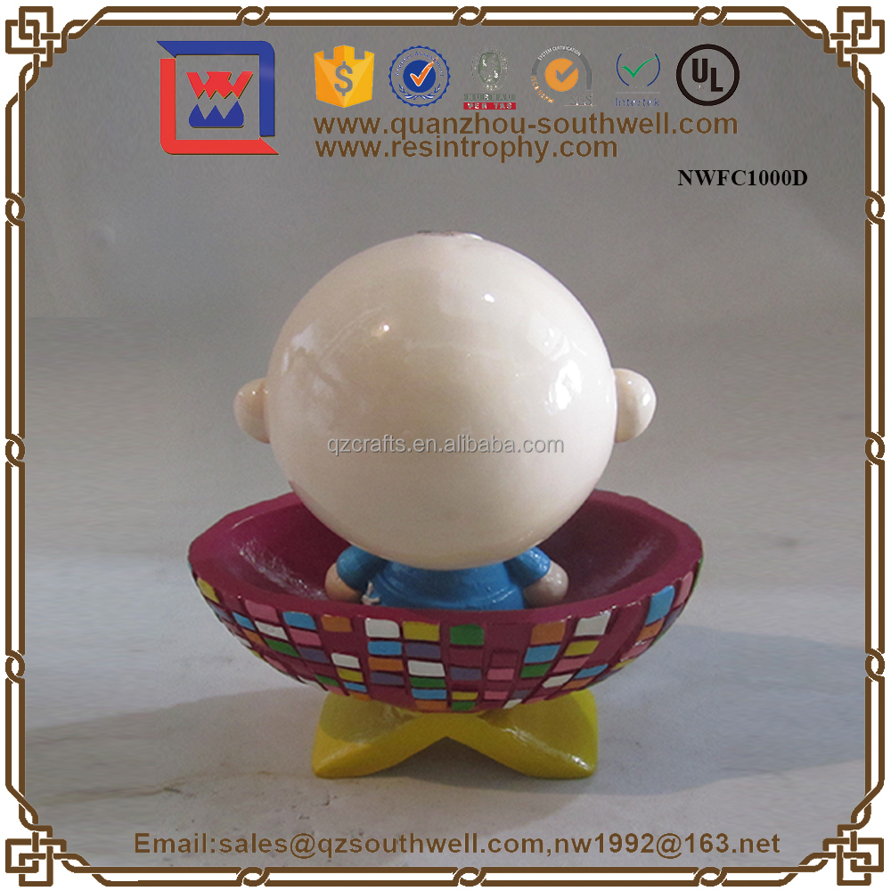 Mignon de bande dessinée de résine Figurine cadeaux personnage de dessin animé Statue