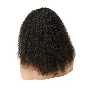 Kosher parrucche di capelli umani europeo/biondi ricci parrucche dei capelli umani parrucche afro riccio crespo/100% dei capelli umani superiore di seta parrucca piena del merletto