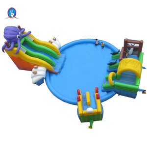 <span class=keywords><strong>Parc</strong></span> aquatique commercial géant gonflable de glissière d'eau avec la piscine sur la promotion professionnelle d'utilisation de lac de plage de <span class=keywords><strong>parc</strong></span> aquatique de terre - Product Image 1