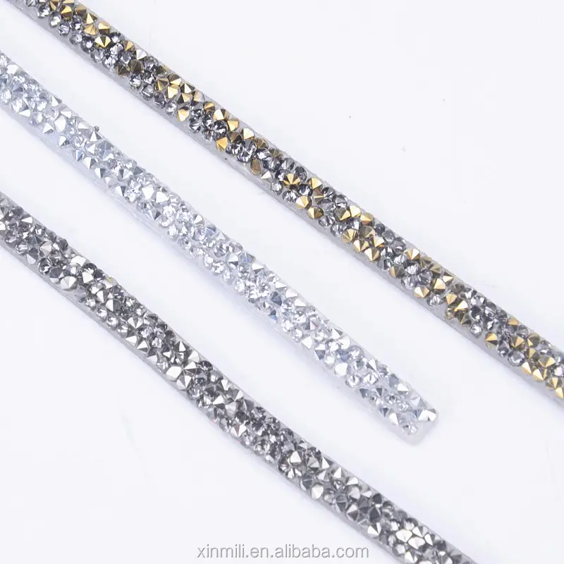 Hot Fix Rhinestone Tape Crystal Trimming for Garment Decoration