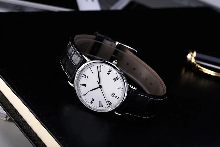 costruire il tuo orologio uomini marchio di orologi 2014 cassa in acciaio cinturino in vera pelle impermeabile