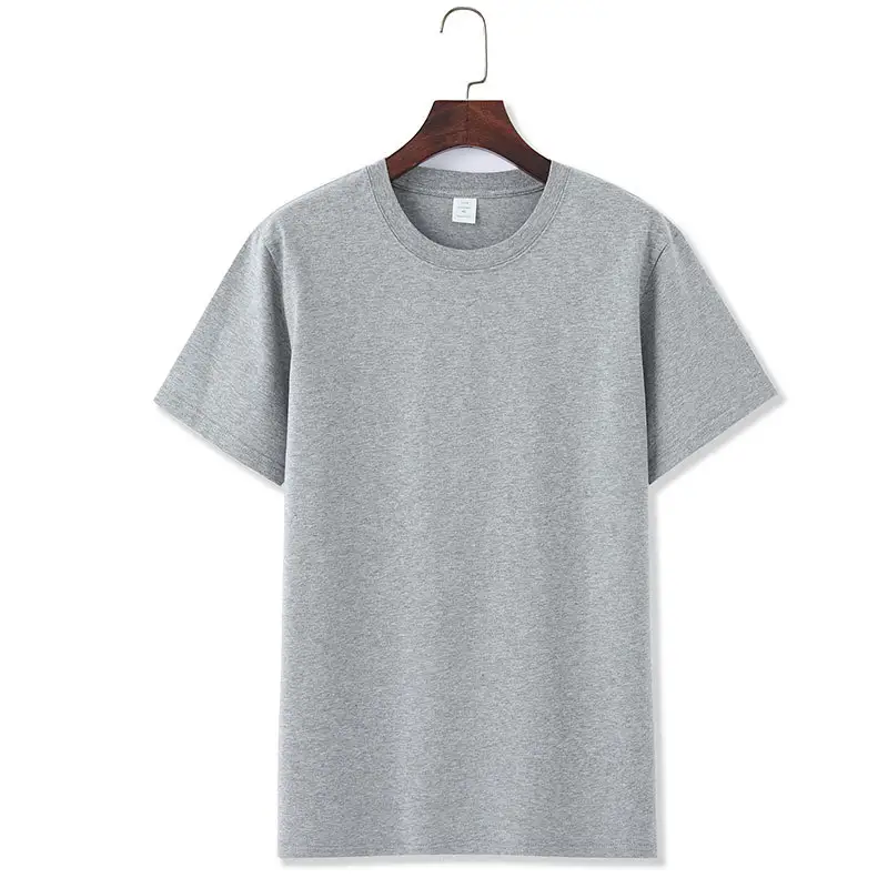 カスタムロゴ半袖コットンブランクプレミアムフラットヘムベーシックTシャツ卸売TシャツメンズスクリーンプリントTシャツ