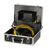 Endoscope industriel de haute qualité avec câble de 20 m, tête de caméra de 23 mm, écran LCD de 7 pouces, capteur CMOS, carte mémoire, système de caméra d'inspection des canalisations