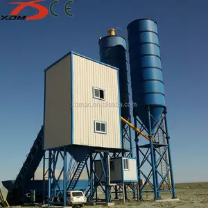 Stationary concrete cement blending mixing station specification HZS