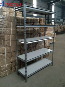 Estante de Almacenamiento Plegable de Metal Industrial con Ranuras Angulares - Product Image 4
