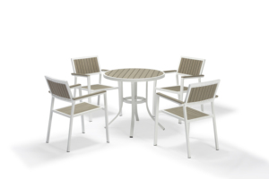 Ensemble de <span class=keywords><strong>table</strong></span> et de chaises de jardin en plastique imperméable pour l'extérieur Empilable et facile à ranger Convient pour les meubles de balcon et de patio - Product Image 3