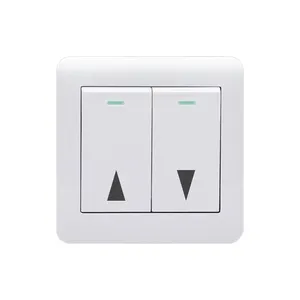 FIKO-cortina eléctrica tipo Hotel 86 para dormitorio, interruptor de elevación para puerta de garaje, con autoreinicio, color blanco