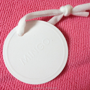 Étiquette volante en papier de logo en relief blanc pur avec corde de fil <span class=keywords><strong>Zpagetti</strong></span> - Product Image 1