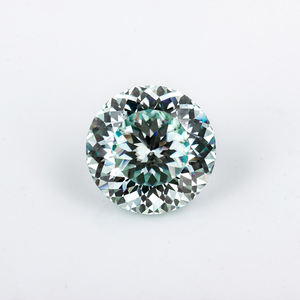 Schneller Versand verfügbar rund glänzend DEF portugiesi scher Runds chliff Schweizer blauer Moissanit - Product Image 1