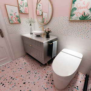 <span class=keywords><strong>Rosa</strong></span> di lusso di ceramica di stile terrazzo pavimento del bagno <span class=keywords><strong>piastrelle</strong></span> della cucina - Product Image 5