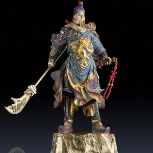 Compras en línea regalo promocional arte del metal escultura de bronce kwan kung en miniatura - Product Image 3
