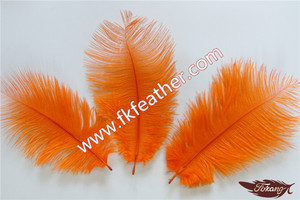 Naranja Avestruz Ajuste de la Pluma de Artesanía BRICOLAJE Pluma de Avestruz Para la Fiesta de Cumpleaños Decoraciones - Product Image 2