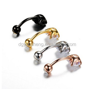 Precioso 14g del acero inoxidable <span class=keywords><strong>suena</strong></span> la joyería piercing cubic zirconia - Product Image 3