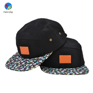 White leather label 5 panel flat Bill Cap and hat - Product Image 2