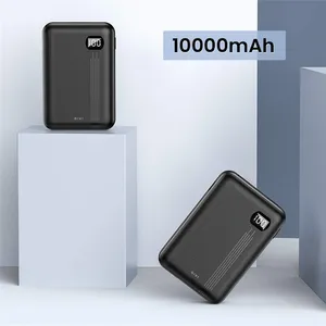 Sạc Dự Phòng DIVI 10000MAh Cho iPhone Xs, Sạc Pin Ngoài Mini Cầm Tay LCD Sạc USB Kép