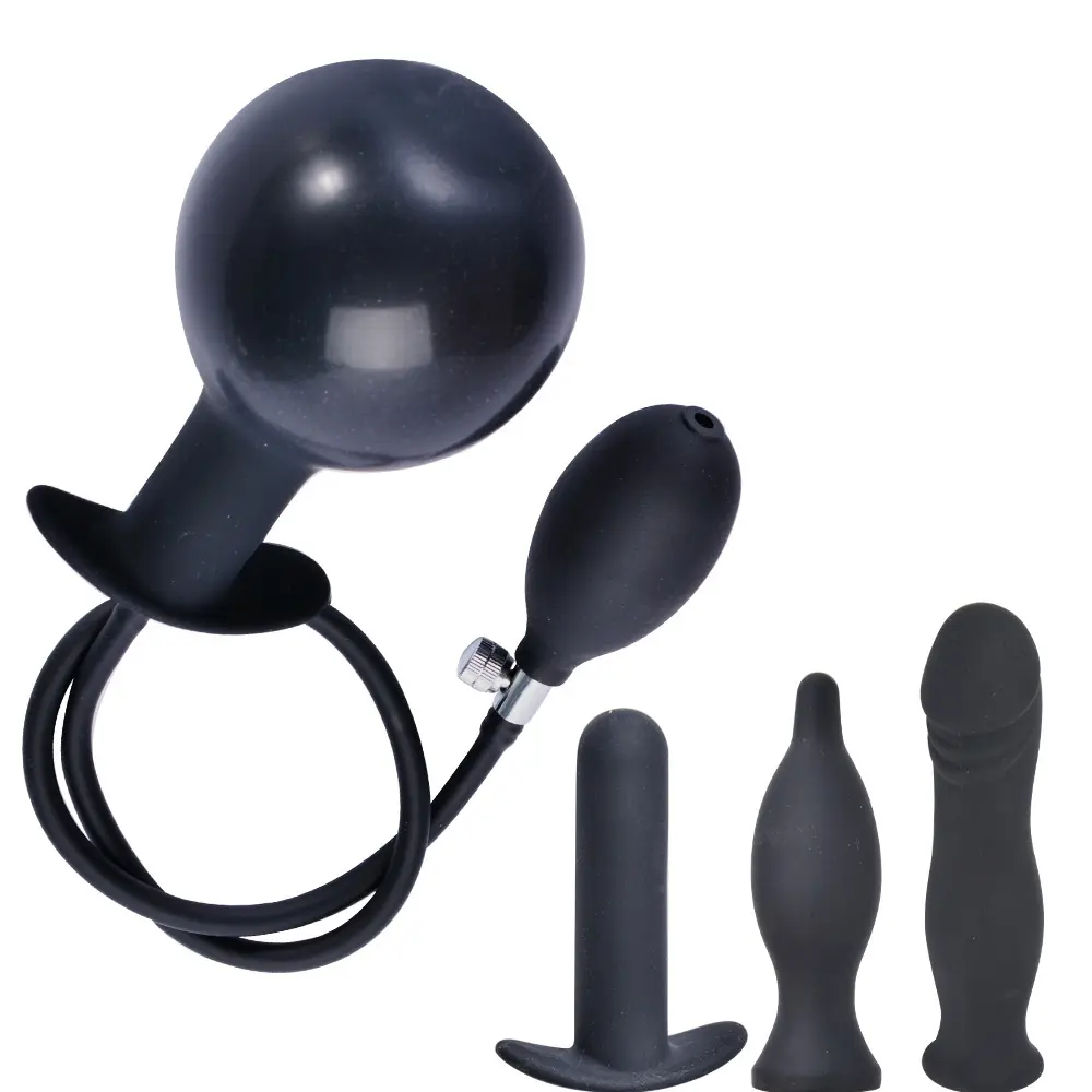 Consolador inflable de silicona con tapón para hombre y mujer, juguete sexual con tapón para el trasero, para sexo, Gay