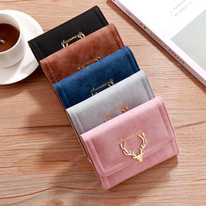 <span class=keywords><strong>Portafoglio</strong></span> Corto da Donna, Carino e Versatile, Monocolore con Motivo a Cervo, Pieghevole - Product Image 3