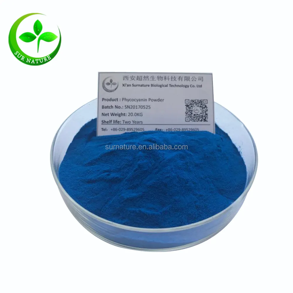 Pewarna Makanan alami Biru E18 Phycocyanin Bubuk Buatan China