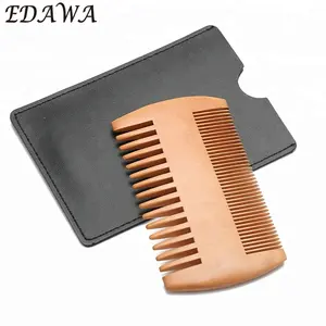 Popular cheap peach wood man beard comb