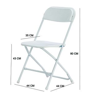 Sillas plegables de resina plástica blancas claras de diseño moderno al por mayor, silla de boda plegable para boda, escuela, comedor, parque, taller