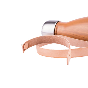 Genuine Leather Insulated Bottle Holder With Handle Copper Finish Portable Flask Cover Thermos Case Promotional Gifts - Product Image 4