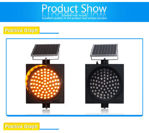 Semaforo di Avvertimento Malese 300mm, Luce Lampeggiante Ambra per Cantieri Stradali, Segnalazione Solare Gialla - Product Image 6