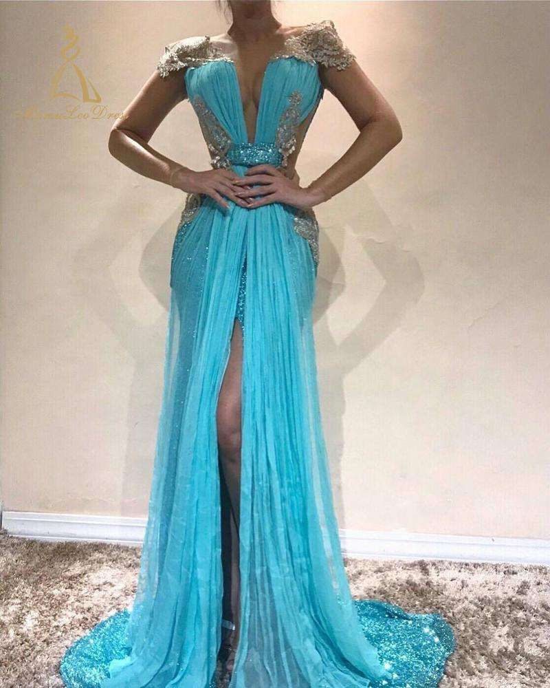 turquoise evening gown