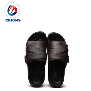 สินค้าใหม่ custom hand made พิเศษ mens หนังสไลด์รองเท้าแตะ - Product Image 4