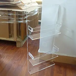 Tùy Chỉnh Treo Tường Rõ Ràng Acrylic Tắm Caddy Perspex Phòng Tắm Lưu Trữ Giá Cho Vòi Hoa Sen Màn Hình