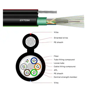 4 6 8 12 24 48 core einzigen modus g652 abbildung 8 typ fiber optic kabel mit stahl draht