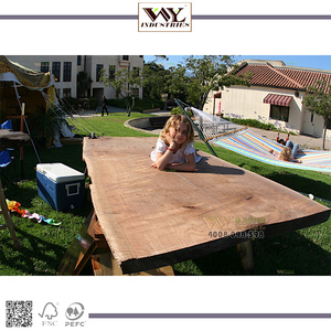 <span class=keywords><strong>Meilleure</strong></span> vente Table de salle à manger en dalle de noyer en bois de Suar Live Edge/Noyer noir américain/Table en bois en dalle de Thibet géante pour restaurant - Product Image 2