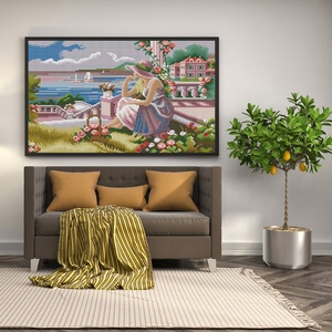 NKF A Girl Folk Art Cotton โรงงานขายตรงชุดปักครอสติชรองที่ด้าย Dmc ทะเล11ct 14ct