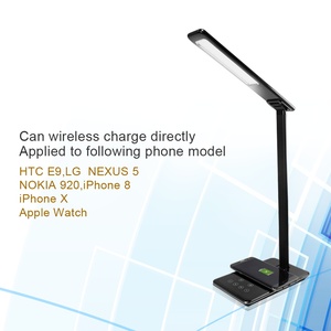 Thiết kế linh hoạt tiết kiệm năng lượng usb đèn cạnh giường ngủ dẫn đèn bàn với bộ sạc không dây - Product Image 6
