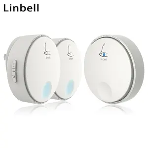 Linbell G2 elektrische geluid deurbel chime met mp3 US Plug met 1 zender en 2 ontvangers