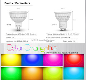 2,4G Milight W 4W 5W 6W 9W GU10 <span class=keywords><strong>MR16</strong></span> E27 <span class=keywords><strong>RGB</strong></span> + AAC regulable bulbo de la lámpara del proyector - Product Image 2