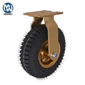 Inflatable 8 Inch 10 Inch Rigid & Swivel Industrial Rubber Tire Pneumatic Caster Wheel