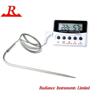 Plastic Minisize Digital Cooking Alarm Timer Food Stem Grill Thermometer