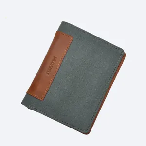 <span class=keywords><strong>Portafoglio</strong></span> sottile impermeabile in tela <span class=keywords><strong>verde</strong></span> da <span class=keywords><strong>uomo</strong></span> - Product Image 1