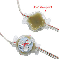 Éclairage ponctuel à LED adressable DC12V 8206 IC 30 mm de diamètre SMD 5050 RGB 3 LED, étanche IP68