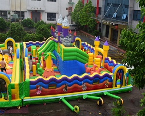 Tamaño personalizado 20*12 gigante inflable <span class=keywords><strong>de</strong></span> dibujos animados <span class=keywords><strong>castillo</strong></span> con tobogán <span class=keywords><strong>de</strong></span> trampolín y escalada en roca. - Product Image 3