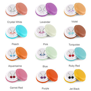 Boucles <span class=keywords><strong>d</strong></span>'oreilles pendantes rondes colorées Daisini ornées de cristaux <span class=keywords><strong>Swarovski</strong></span> en argent sterling 925 accessoire de bijoux pour femme - Product Image 6