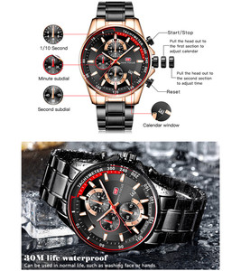 MINI FOCUS 0218G Orologio Blu da Uomo Minifocus, Movimento al Quarzo, Cinturino <span class=keywords><strong>in</strong></span> Metallo, Multifunzione con Calendario, Orologio Sportivo da Uomo di Lusso di Alta Gamma - Product Image 3