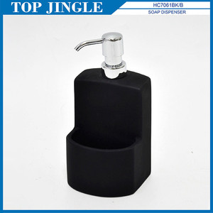 Distributeur de savon mousse de cuisine en céramique fantaisie noire - Product Image 1