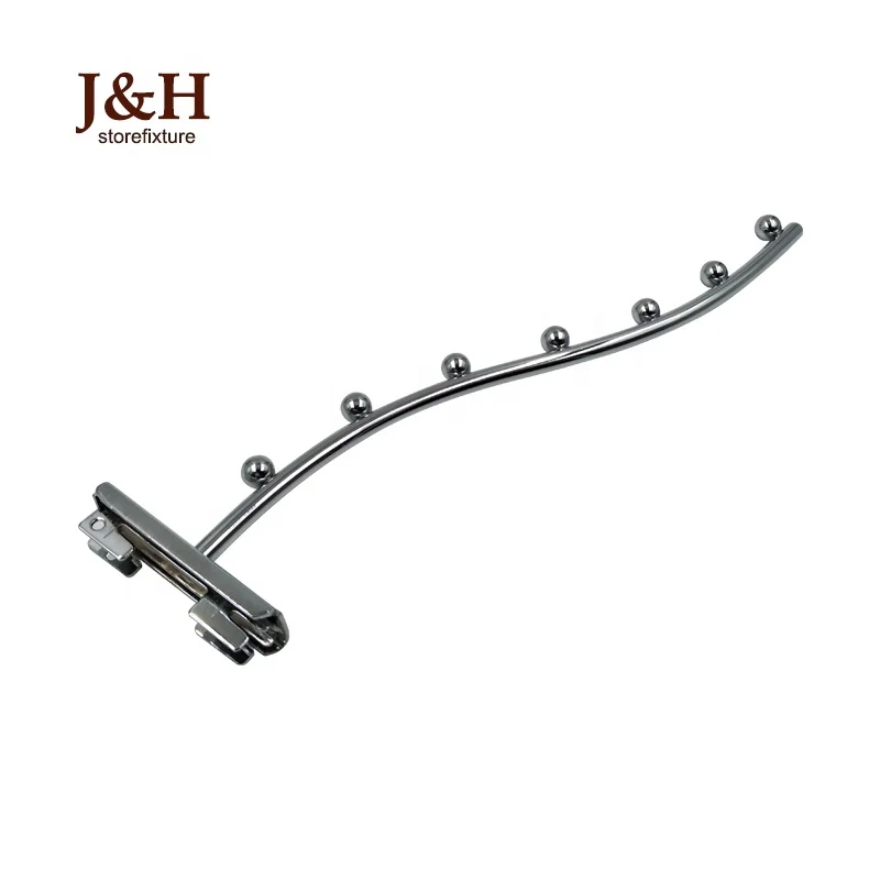 Металлический хромированный изогнутый висячий крючок J & H storeприспособление водопад с 7 бусинами для вертикальной стойки