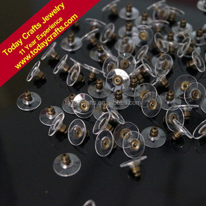 스터드 후크 귀걸이 스토퍼 용 12x7mm 최고 품질의 골동품 구리 및 청동 도금 DIY 보석 발견 부품 액세서리 - Product Image 2