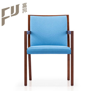 Wooden legs and armrest meeting conference room chair de bureau - Product Image 3