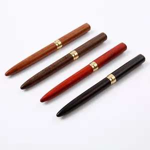 novedades para importar Antique Brazilian Rosewood Retro Engraved Pens Kingwood Gold Indian Whisky Wood Pen With Brass