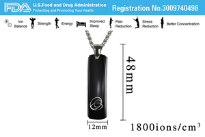 D015 Fashion Jewelry Germanium Magnetic Luxury Tourmaline Energy Power <b>Man</b> <b>Black</b> Jewelry <b>Necklaces</b> - Product Image 5