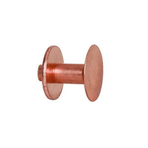 9mm Başlık Çapı 3.3mm Perçin ve Çapaklı Katı Bakır Perçin ve Pullu Bakır Perçin Deri İçin - Product Image 2