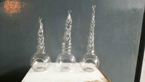 Vase mural suspendu en verre pour terrarium à col torsadé - Product Image 3